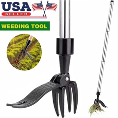 Weeder Puller Stand Up Weed Tool Handle Claw Garden Outdoor Root Remover Killer