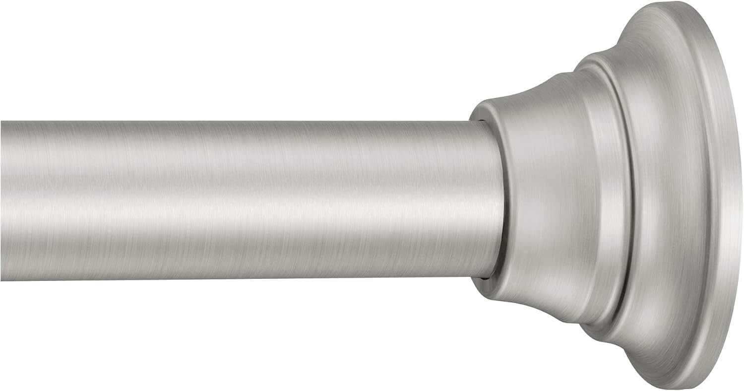 Moen TR1000BN Adjustable 44-72 Inch Tension Shower Curtain Rod - Brushed Nickel gallery