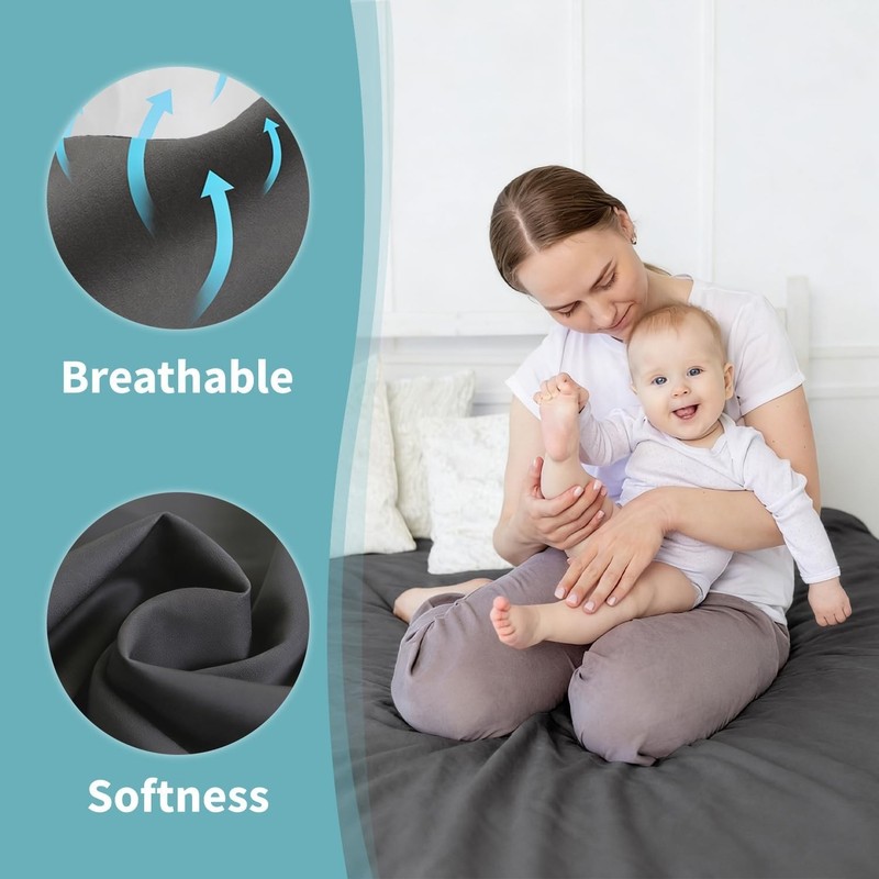Full Size Waterproof Mattress Protector Microfiber Breathable Fitted Bed Pad gallery