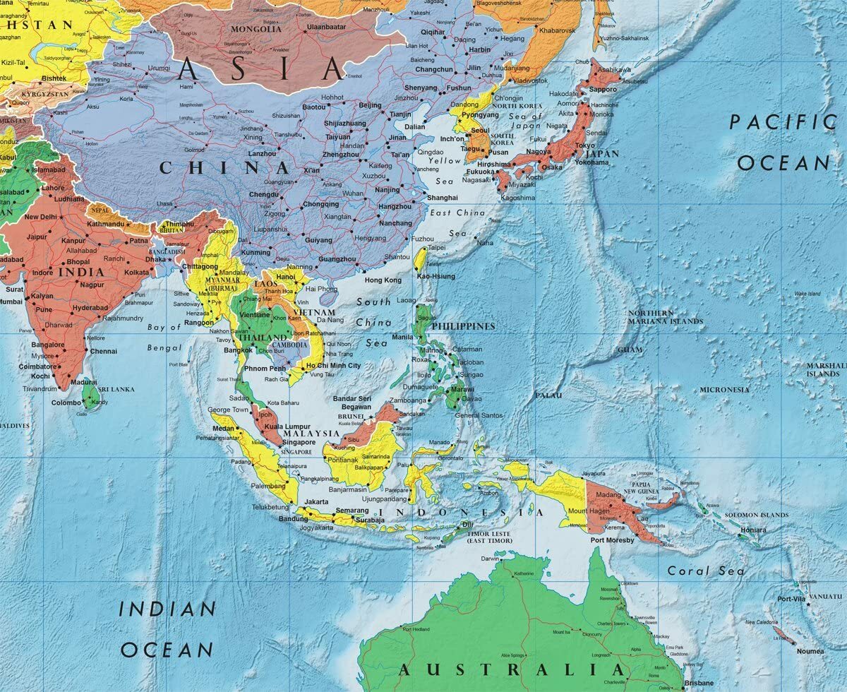 World Premier Wall Map Poster Mural 24h x 36w gallery