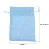 25Pcs Drawstring Burlap Gift Bags 4" x 6" Linen Sack Jewelry Pouches Blue gallery