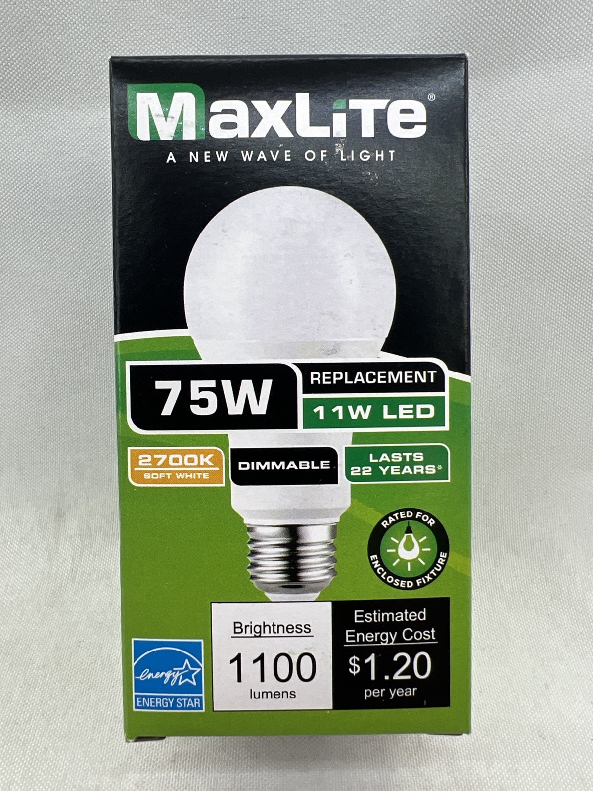 4 - MaxLite E11A19DLED27/G8 11W LED A19 Bulb, White Finish, LED Light Bulb…. gallery