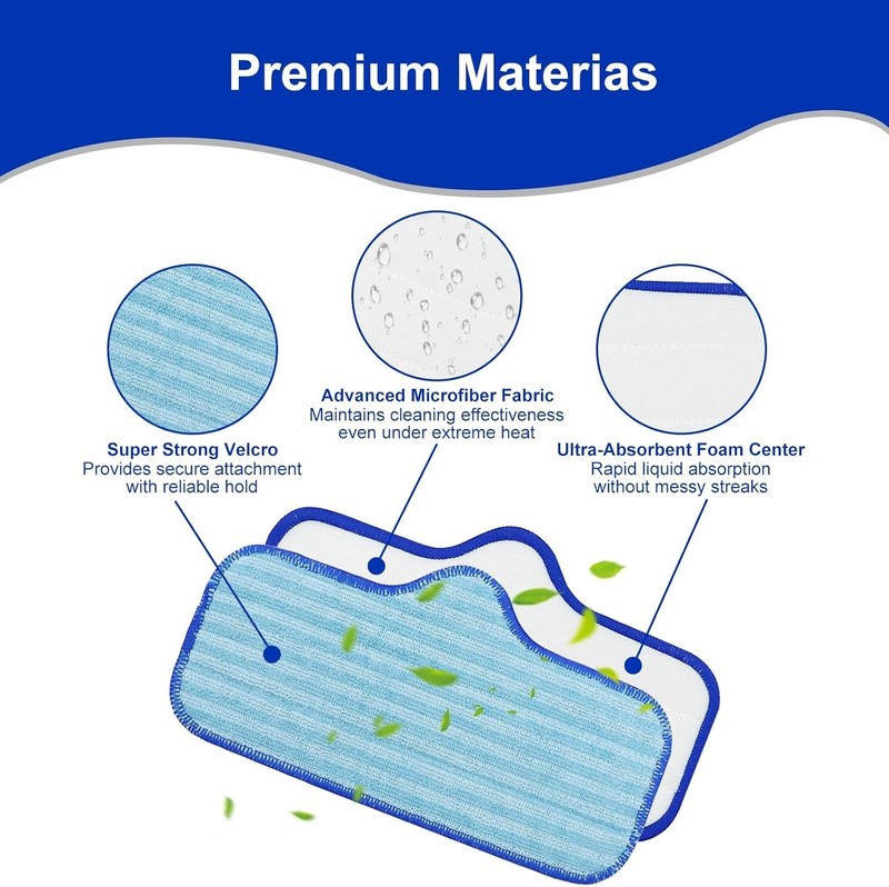 Machine Washable Microfiber Replacement Pads for Dupray Steam Cleaners - 3 Pack gallery