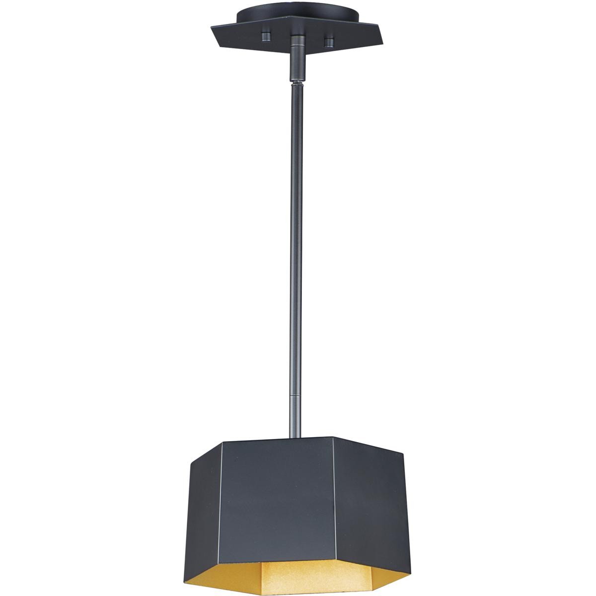 Maxim Lighting 30331BKGLD Honeycomb Mini Pendant Black and Gold gallery