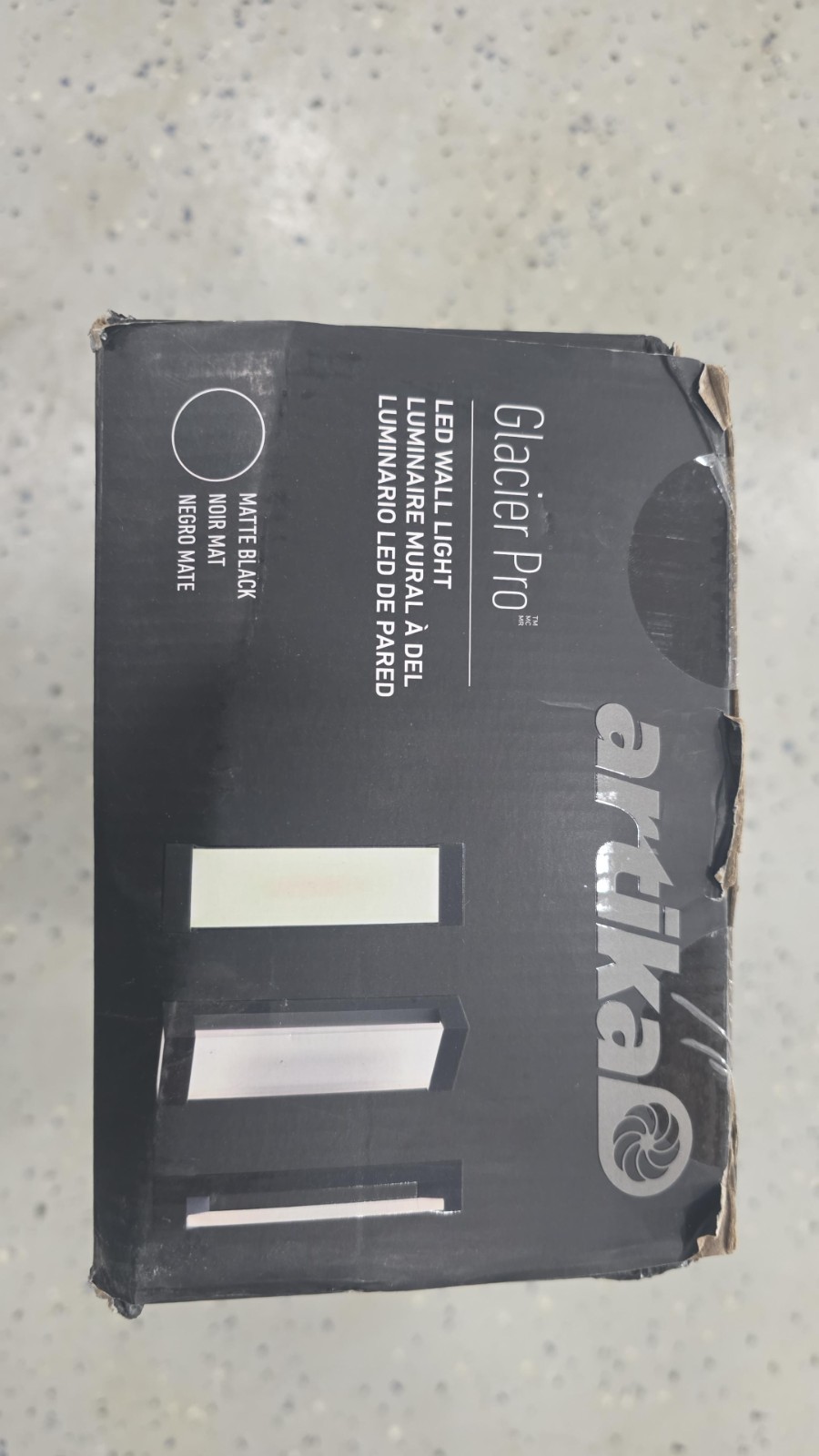 Artika Glacier Pro Black Modern Large Integrated LED Wall Light gallery
