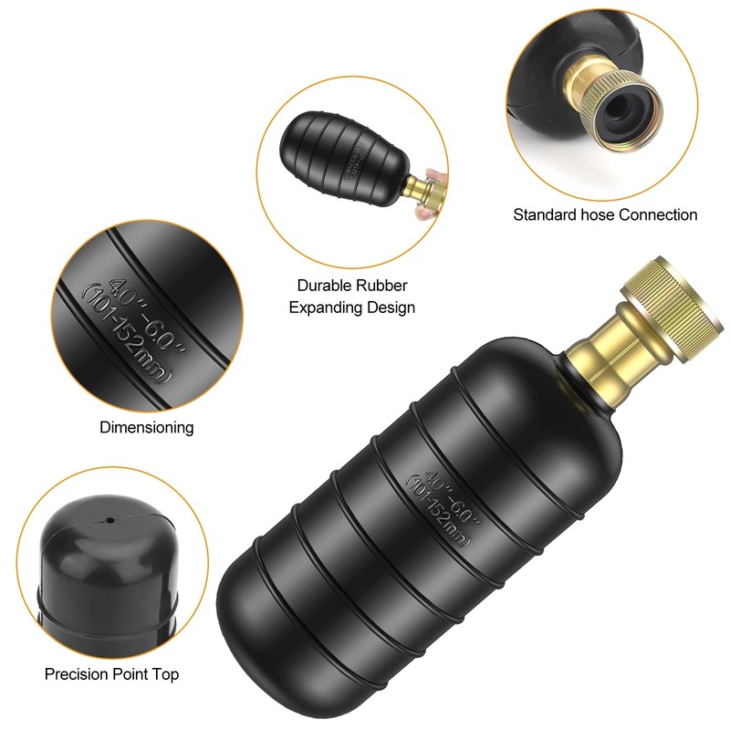 3PCS Drain Cleaning Bladder Kit for 1"- 6" Pipes Water Pressure Unclogg for Sink gallery