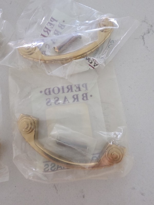 4 NEW P14 Polished Brass Solid Brass 3"cc Handle Pulls FKI HARDWARE GROUP gallery