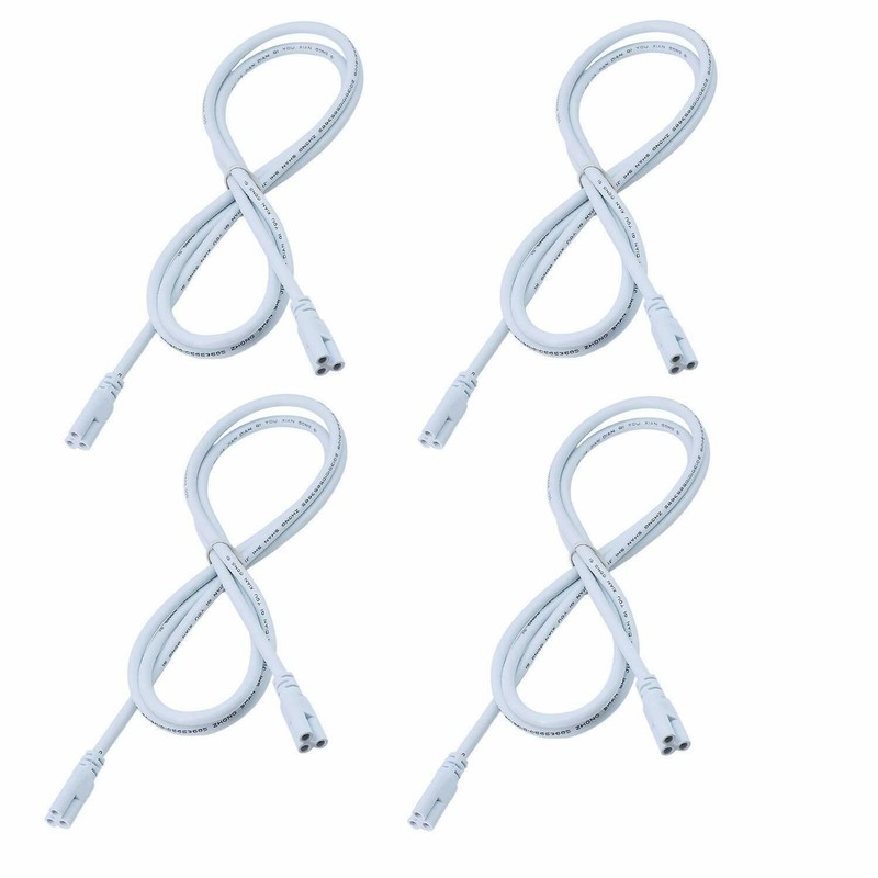 3FT 4FT 6FT 10FT Connector Cable Extension Cord 3-Pin for Tube Light Fixture gallery