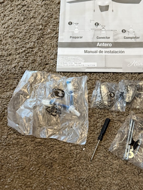 Hardware Set for REPLACMENT Hunter Antero 44 in. Hunter Express Ceiling Fan gallery