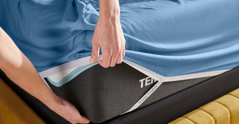 Tempur-Pedic® Sheet Sets - ProAir Sheet Set - Blue Azure/Cool Gray gallery
