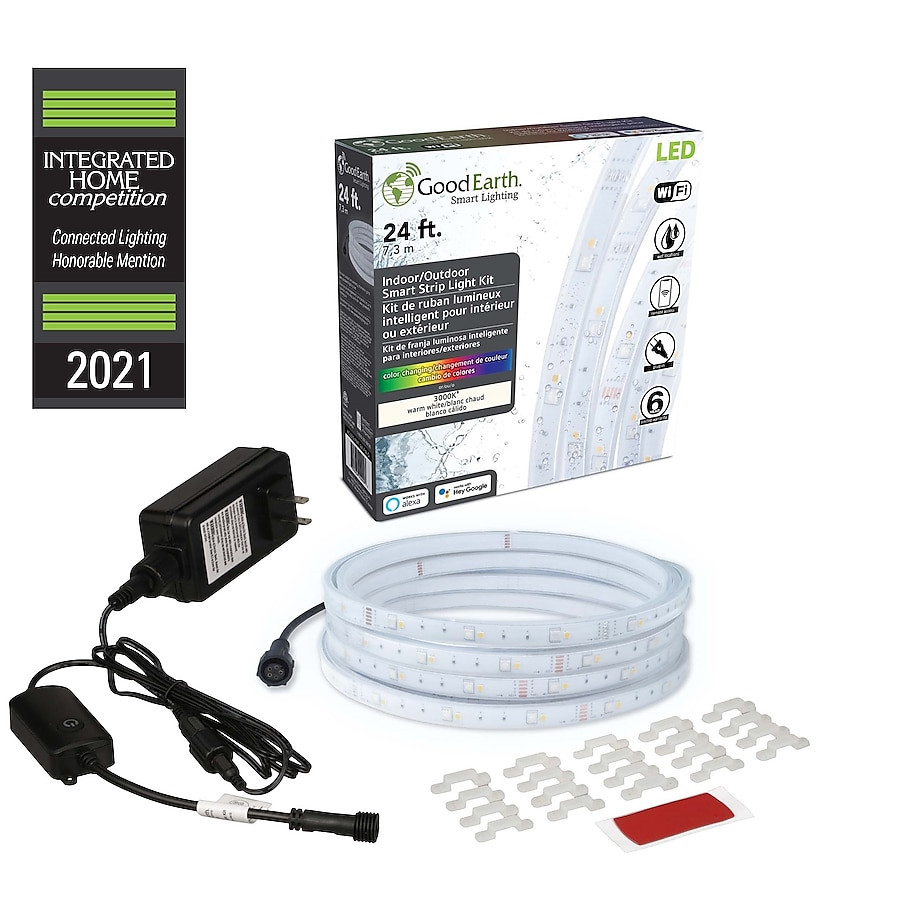 Good Earth Lighting 24ft Smart Plug-in LED Strip Light in White, Multicolor 🔥 gallery