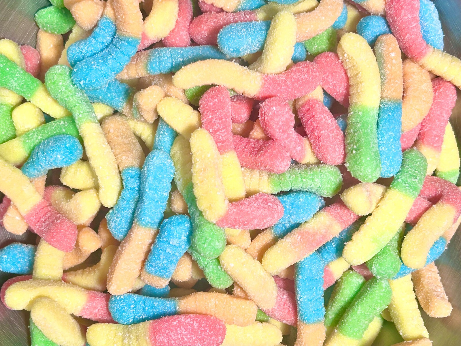 Sour Neon Mini Gummy Worm Candy 8oz 1LB 2LB 3LB 4LB 4.5LB Bag Fresh Worms gallery