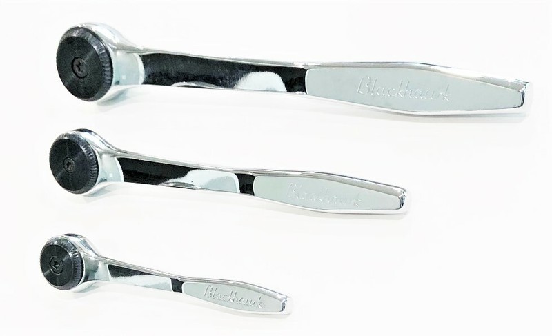 3pc BLACKHAWK PROTO THIN PROFILE FULLY POLISHED RATCHET SET 72 TOOTH 1/4 3/8 1/2 gallery
