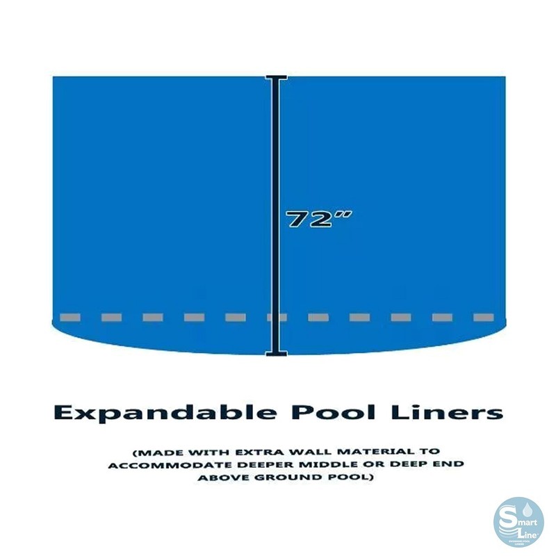 SmartLine 15' Round Overlap 72" Expandable Swimming Pool Liner - 25 Gauge gallery