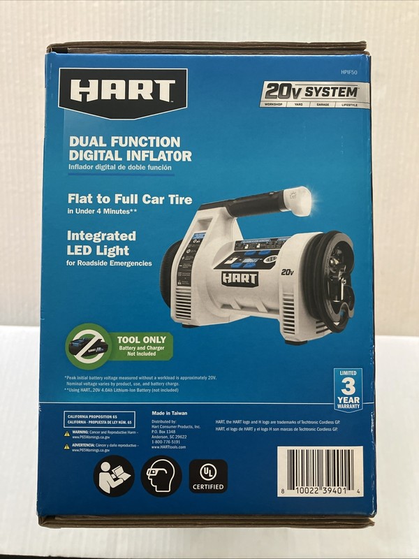 New HART 20-Volt Cordless Dual Function Digital Inflator (Battery Not Included) gallery