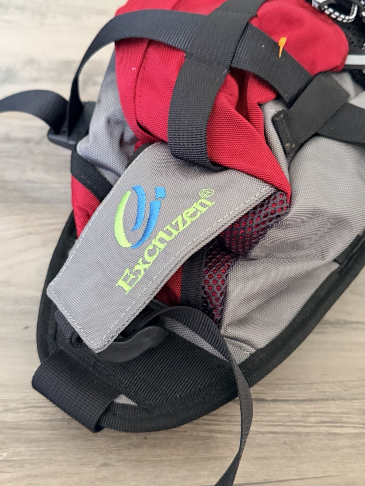 Excruzen Hiking Expedition Backpack Bag Gray Red 2