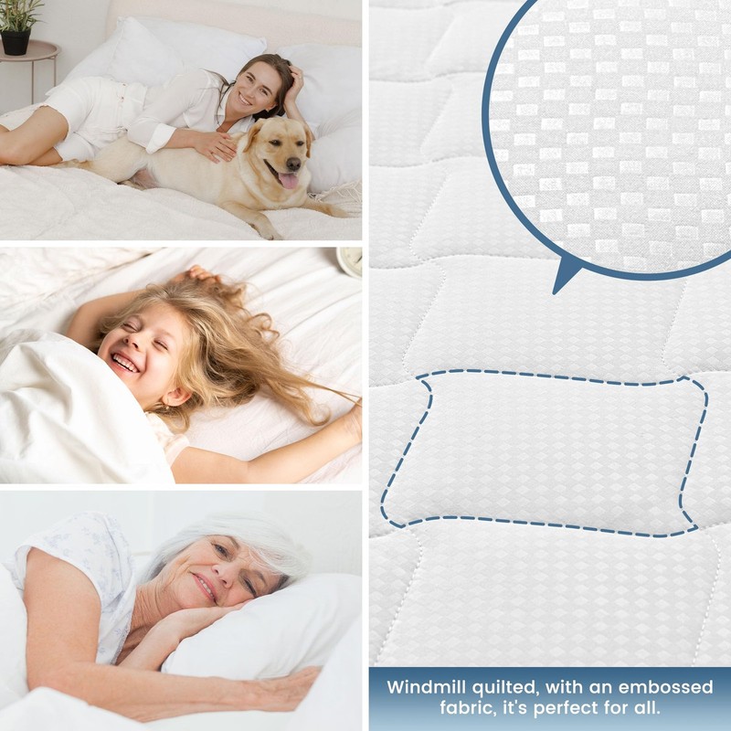 Cot Mattress Protector, Waterproof Mattress Protector for Narrow Twin Bed - F... gallery