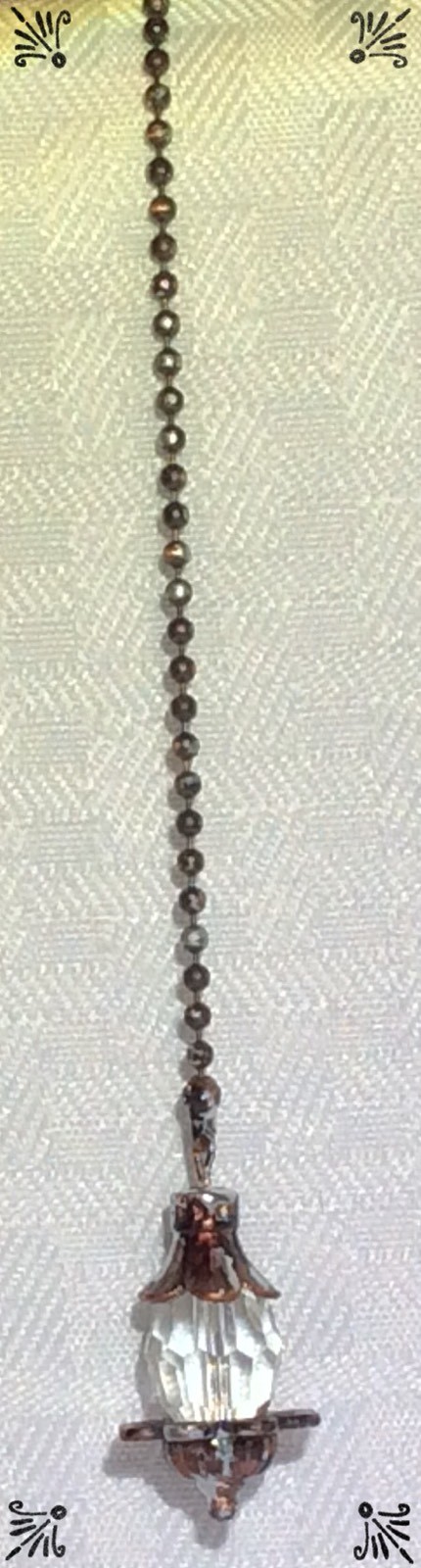 Handcrafted Faceted Glass Bronze Silver Rose Gold Gunmetal Ceiling Fan Pull gallery