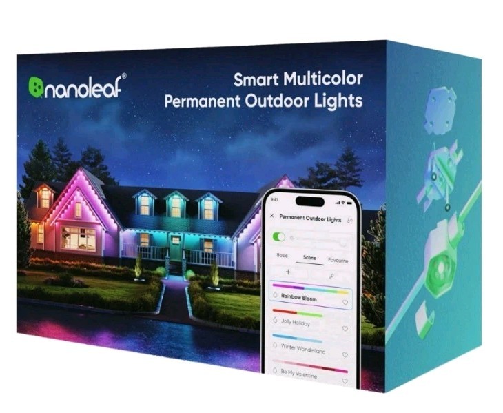New Nanoleaf Smart Multicolor Permanent Outdoor Lights Smarter Starter Kit 100ft gallery