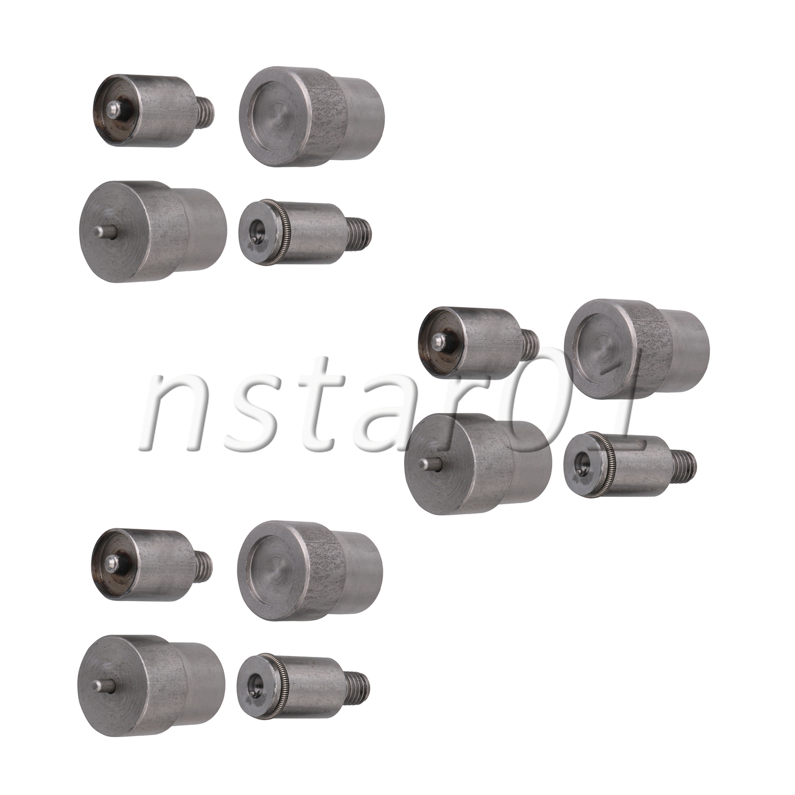 Hand Press Button Die Snaps Fastener for 831 Buttons Set of 12 Silver & Black gallery