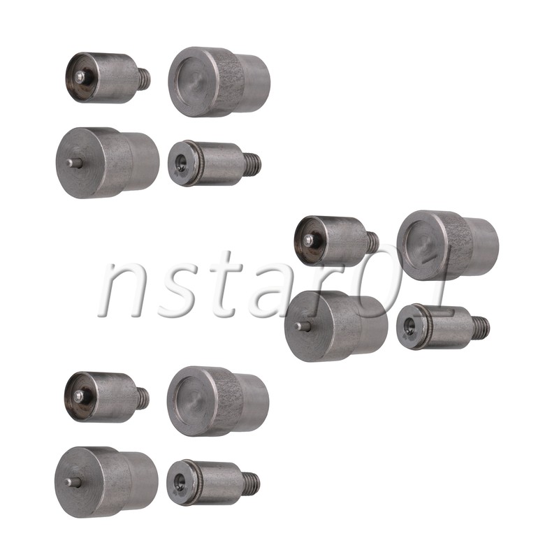 Hand Press Button Die Snaps Fastener for 831 Buttons Set of 12 Silver & Black gallery