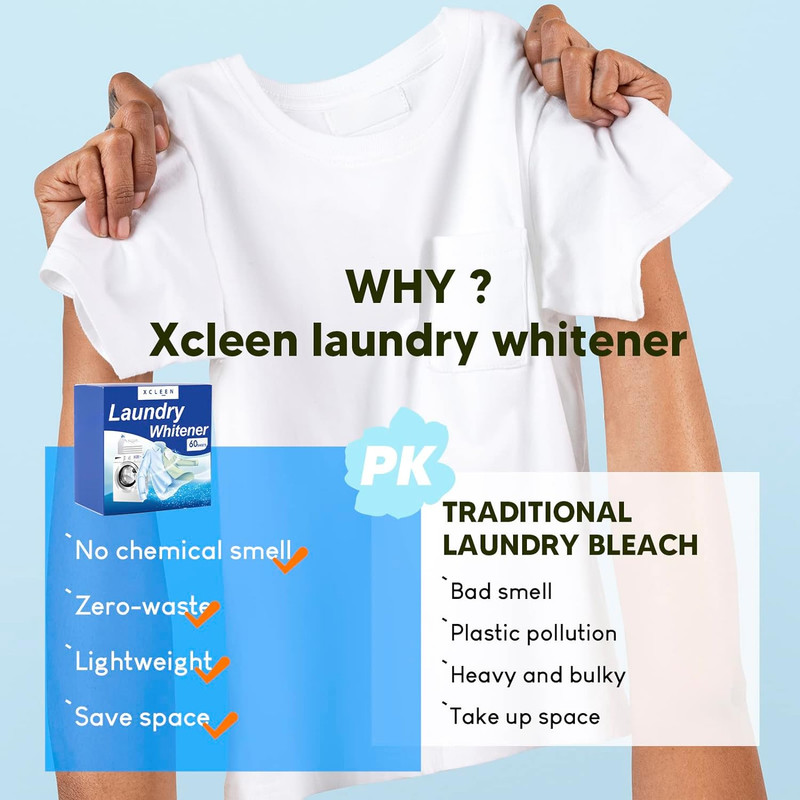 Laundry Whitener Sheet 60Ct Chlorine Free Fragrance Free Bleach White Clothes gallery