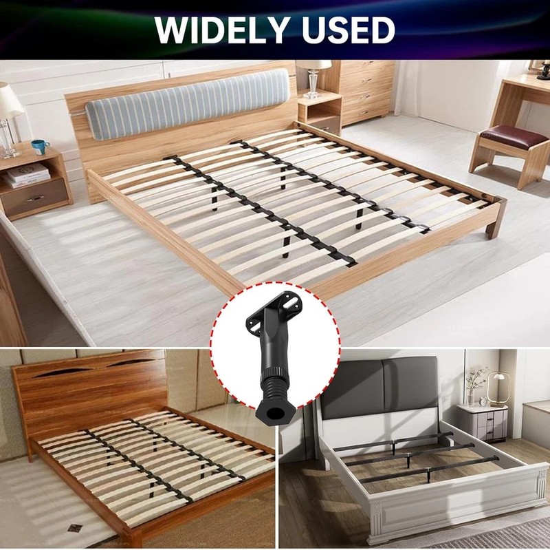 4PCS Adjustable Bed Frame Support Legs (5.1"-8.3"), Frame Center Slats Heavy Sup gallery