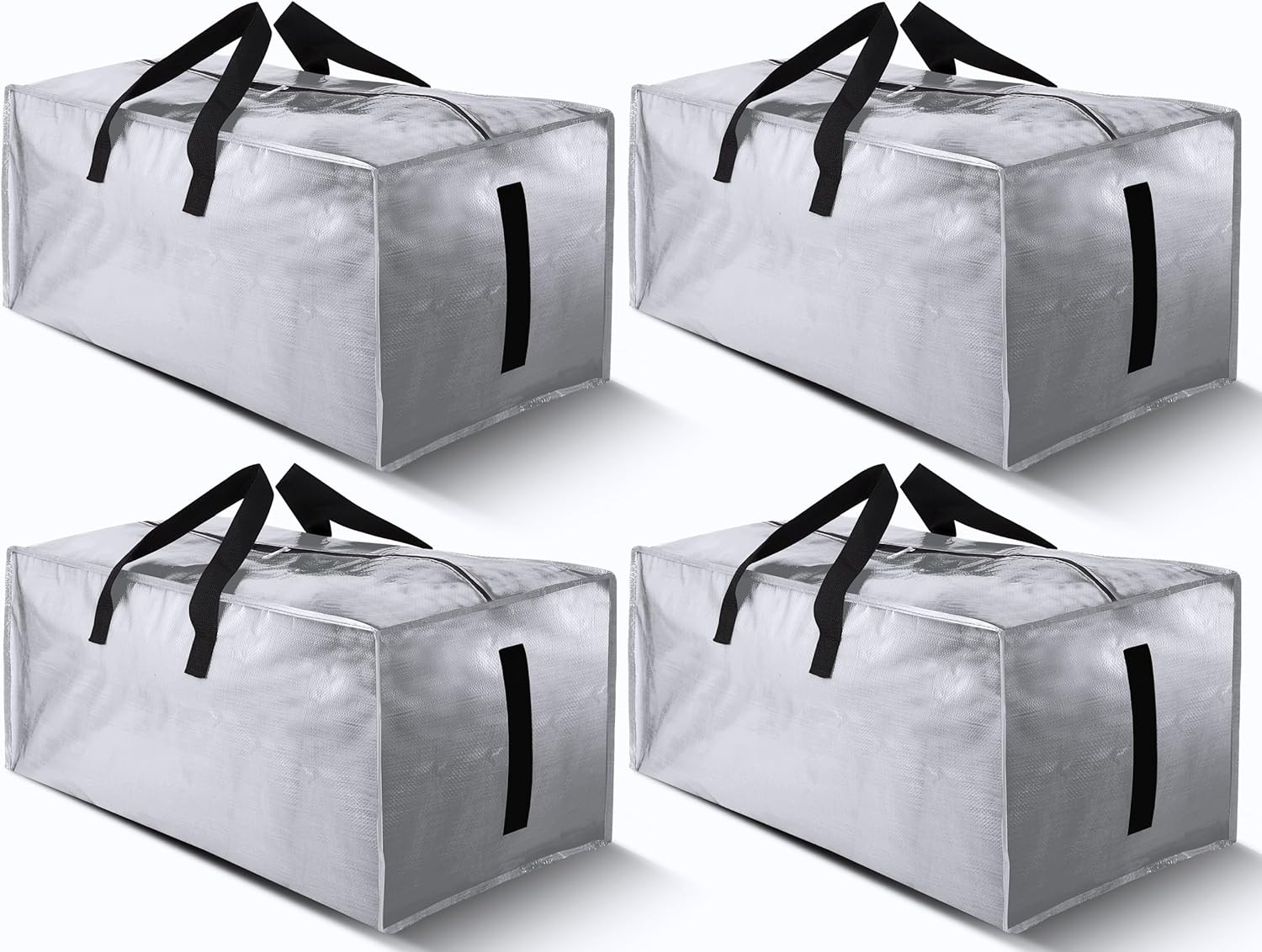 12 Pack Large Strong Moving Bags with Zippers & Carrying Handles - Water-Resista gallery