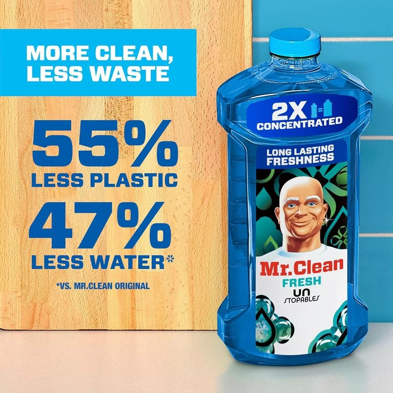 Mr. Clean 2X Concentrated Multi Surface Cleaner Unstopables Fresh Scent 41 oz. gallery