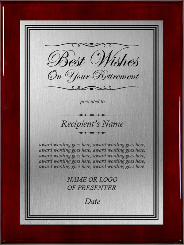 Custom Retirement Plaque – Personalized Employee Recognition Gift – Wood/Metal gallery