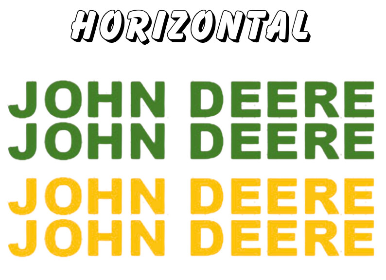 John Deere Lettering Premium Vinyl Decal /Sticker 2-Pack! gallery