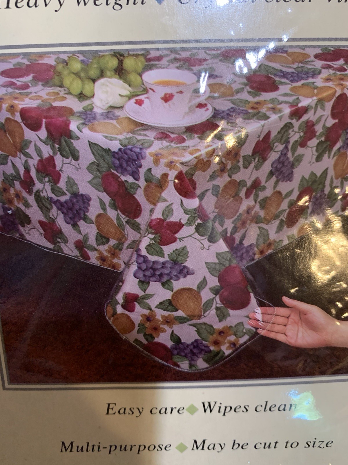 ❤️Clear Plastic Vinyl Dining Table Cover Protector Tablecloth 60 X 90 Inches gallery