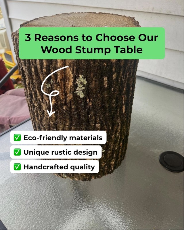 Tree Stump Stool, Natural Edge Side Table End Table gallery