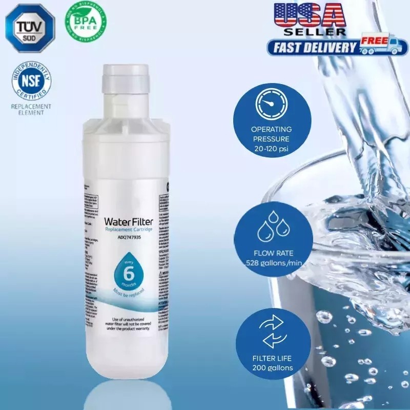 Replacement Fridge Refrigerator Ice Water Filter LG LT1000P ADQ747935 4pack gallery