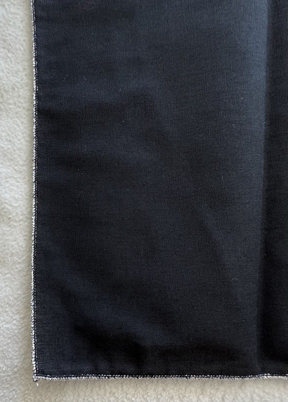 Black Silver Metallic Embroidered Edge Cotton Dinner Napkins Set 4 Table Linen gallery