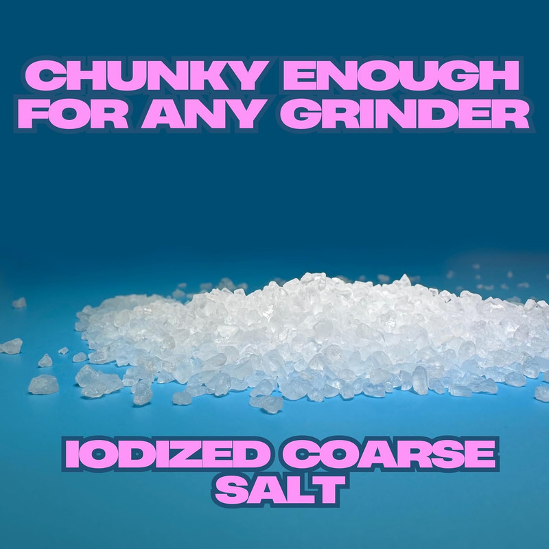 Iodized Salt for Grinder, Coarse Iodized Salt for Grinder Refill 16 Ounce Reseal gallery