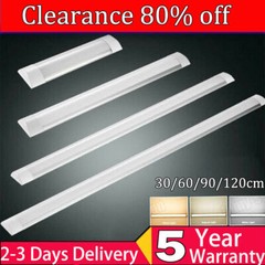 LED Batten Low Profile Fluorescent Ceiling Tube Light 6500K 54W 2FT 4FT 5FT 6FT