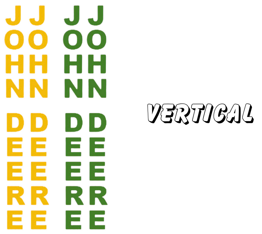 John Deere Lettering Premium Vinyl Decal /Sticker 2-Pack! gallery
