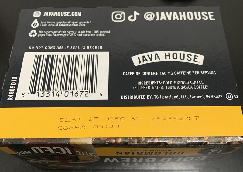 12 Count JAVA HOUSE Medium Roast Colombian Cold Brew Coffee Pods Peel and Pour gallery