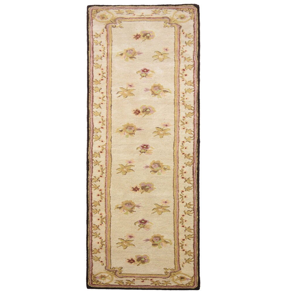 All-Over Pattern Aubusson Ivory Area Rug Hand-tufted Wool All Sizes Carpet gallery