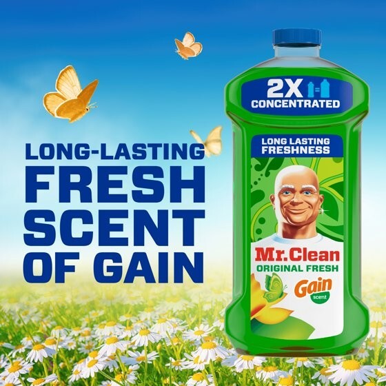 Mr. Clean 2X Concentrated Multi Surface Cleaner with Gain Original Scent, 41 oz gallery