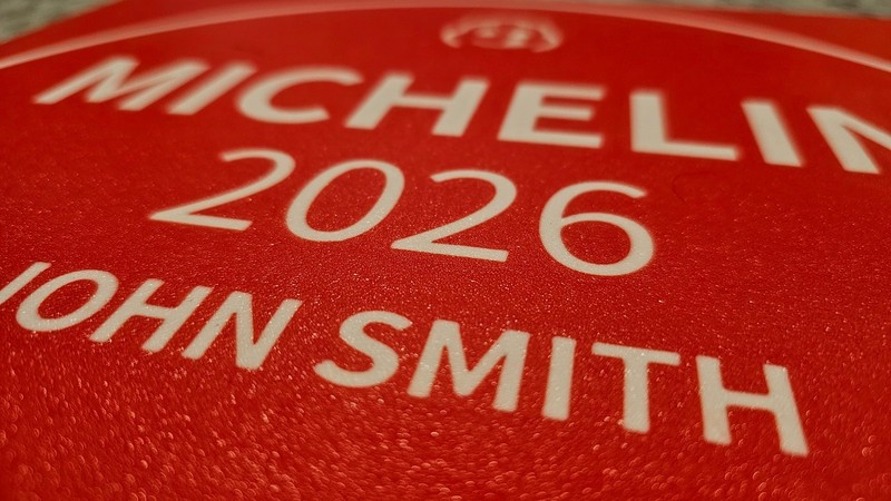 Custom 2-Sided Michelin Bib Gourmand Wall Plaque - Gift For Chef or Restaurant! gallery