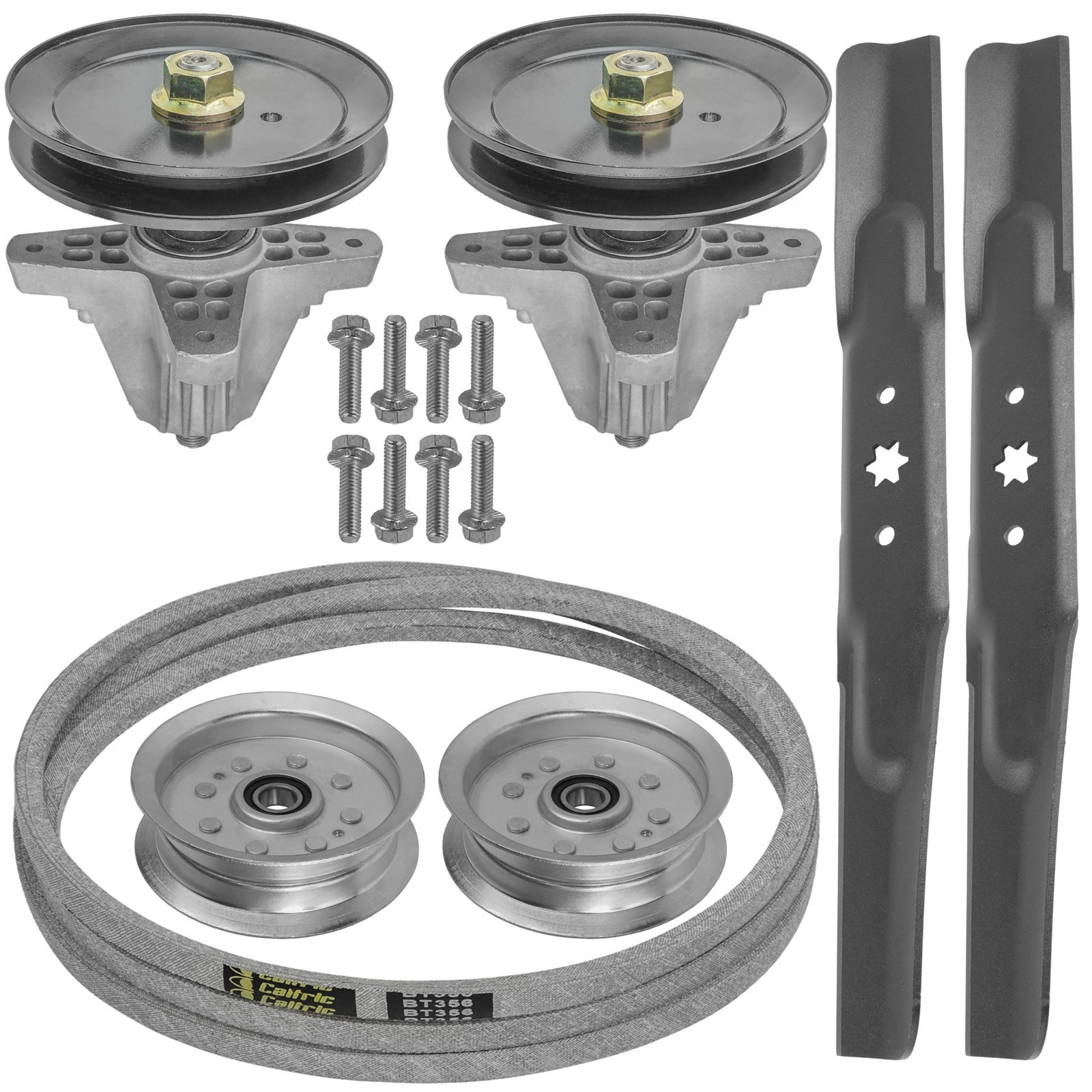 Spindle With Blade Pulley & Belt For Troy-Bilt 113A277BS066 13A877BS066 Pony 42" gallery