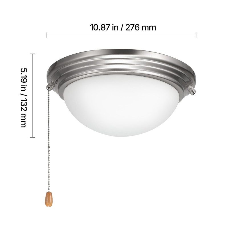 Uimoso Ceiling Fan Light Kit with Pull Chain, 750lm, 3000K, Includes 2 LED Bulbs gallery
