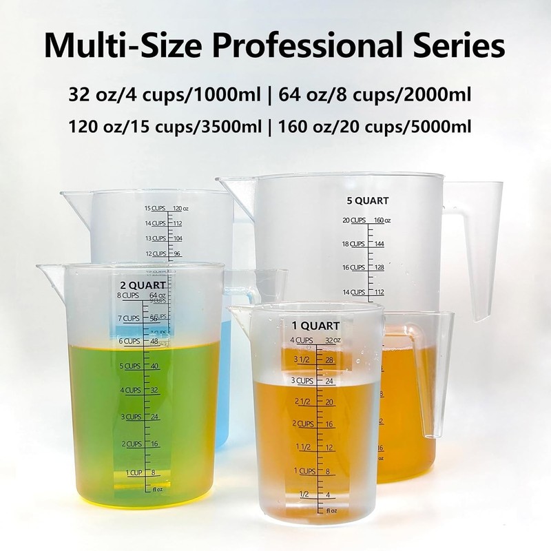 Plastic Measuring Cup Liquid Spill-Proof Handle 32oz Kitchen Lawn Pool gallery