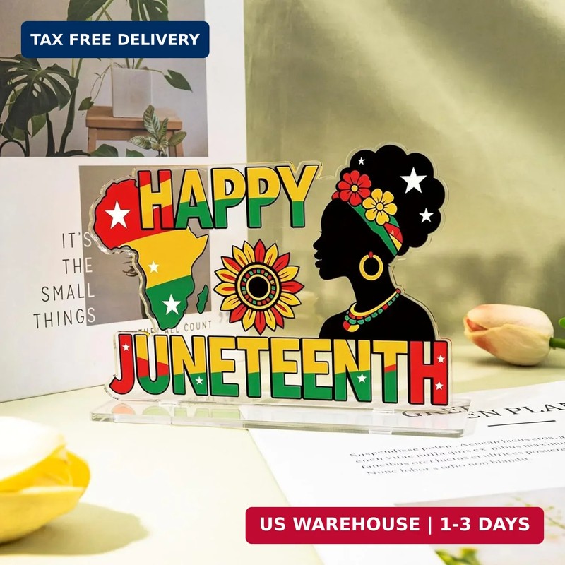Juneteenth Decorations Happy Juneteenth Acrylic Sign Black History Month Decorat gallery