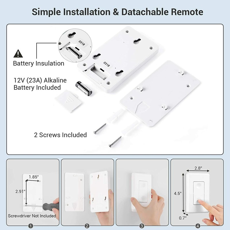 DEWENWILS Wireless Remote Control Wall Light Switch Ceiling Lights Programmable gallery