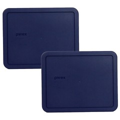 Pyrex Rectangular 11 Cup Replacement Lid Cover Blue 7212-PC 2PK for Glass Bowl