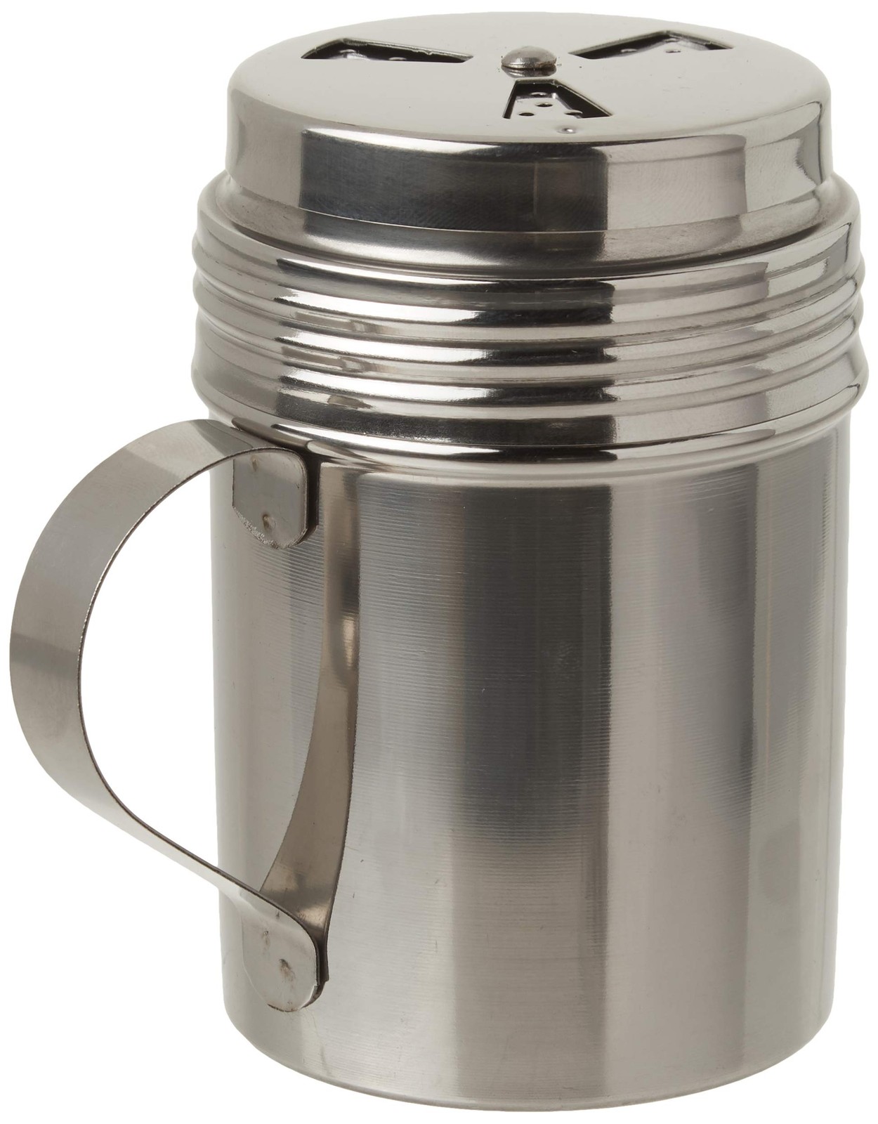 Tablecraft, 10 oz, Silver Stainless Steel Dry Rub Shaker with Handle, 10-Ounce gallery