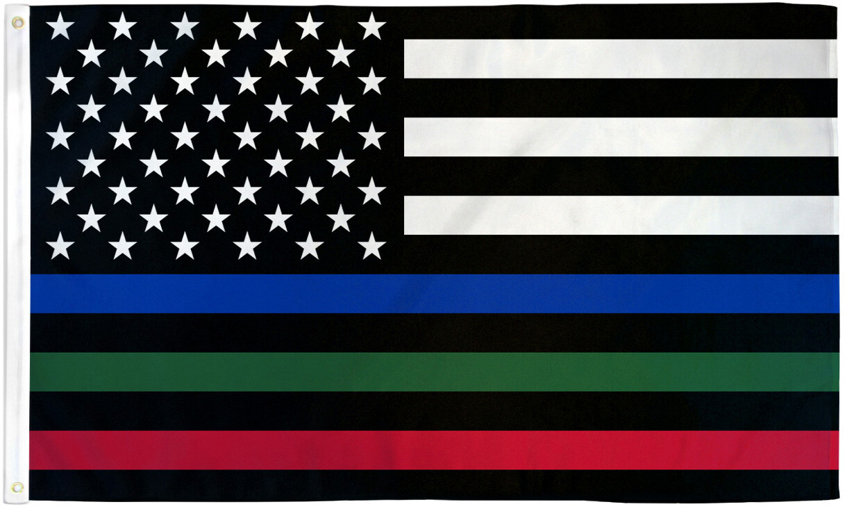 Thin Line 2x3ft Flags First Responder USA Army Police Fire EMS Thin Line Flags gallery